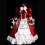 【黑执事cosplay 】伊丽莎白红色华服裙
