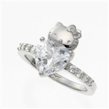≪Hello Kitty swarovski≫限定款女戒 ,日本Hello Kitty swarovski代购