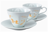 【永恒の心】迪斯尼限量版有田烧咖啡杯 金色 一对,日本Eternal-Heart代购